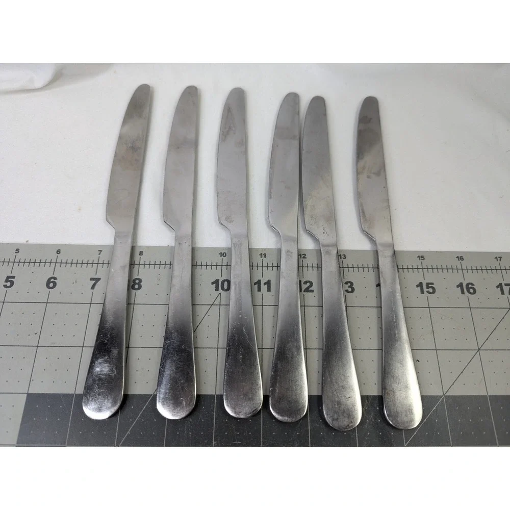 Mikasa‎ Gourmet Basics Satin Butter Knives Lot of 6 Knife